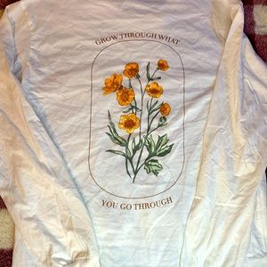 White, “grow through what you go through” long sleeve. Size S